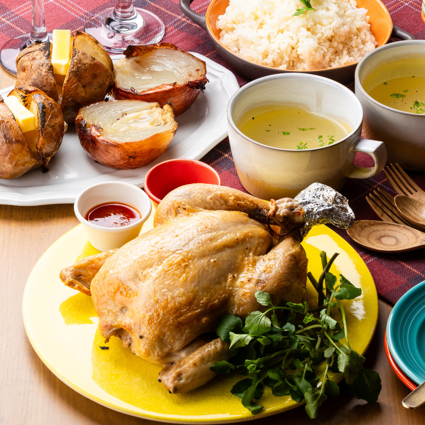 LA COCORICOロティサリーチキンセット[1セット4人前] [冷凍]　